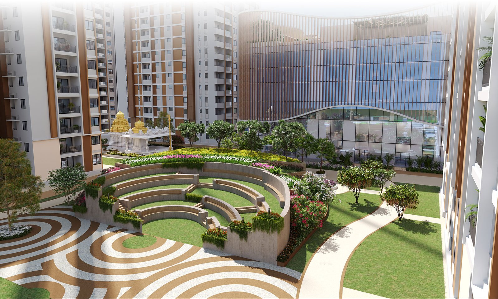 Zuari Gangothri Tribhuja Clubhouse view Kollur Hyderabad